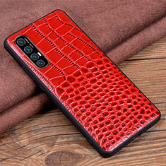 Soft Luxury Leather Snap On Case Cover S08 for Oppo Find X2 Neo Red