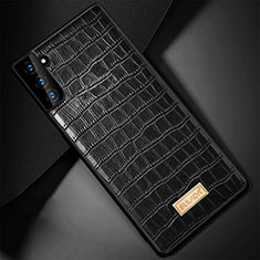 Soft Luxury Leather Snap On Case Cover S08 for Samsung Galaxy S21 5G Black