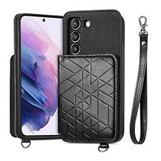Soft Luxury Leather Snap On Case Cover S08D for Samsung Galaxy S21 5G Black