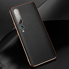 Soft Luxury Leather Snap On Case Cover S09 for Xiaomi Mi 10 Black