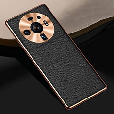Soft Luxury Leather Snap On Case Cover S09 for Xiaomi Mi 12 Ultra 5G Black