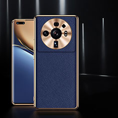 Soft Luxury Leather Snap On Case Cover S10 for Xiaomi Mi 12 Ultra 5G Blue