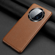 Soft Luxury Leather Snap On Case Cover ST2 for Huawei Mate 60 Brown