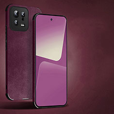 Soft Luxury Leather Snap On Case Cover TB1 for Xiaomi Mi 13 5G Purple