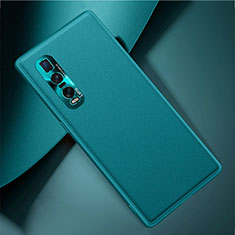 Soft Luxury Leather Snap On Case Cover U01 for Oppo Find X2 Pro Cyan