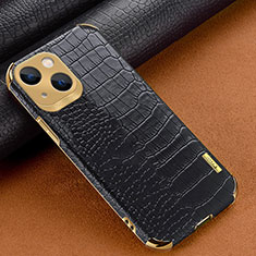 Soft Luxury Leather Snap On Case Cover XD1 for Apple iPhone 13 Black