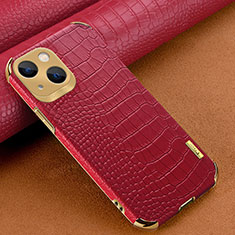 Soft Luxury Leather Snap On Case Cover XD1 for Apple iPhone 13 Red