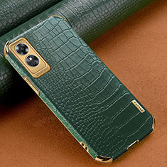 Soft Luxury Leather Snap On Case Cover XD1 for Oppo A17 Green