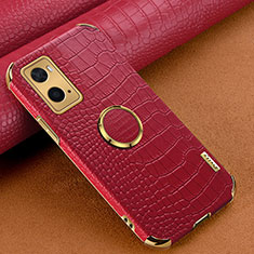 Soft Luxury Leather Snap On Case Cover XD1 for Oppo A76 Red