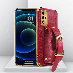Soft Luxury Leather Snap On Case Cover XD1 for Oppo A93s 5G Red