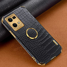 Soft Luxury Leather Snap On Case Cover XD1 for Oppo F21s Pro 4G Black