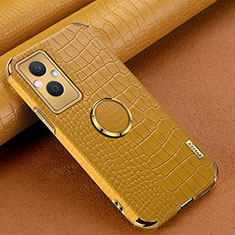 Soft Luxury Leather Snap On Case Cover XD1 for Oppo F21s Pro 5G Yellow