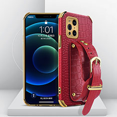 Soft Luxury Leather Snap On Case Cover XD1 for Oppo Find X3 Pro 5G Red
