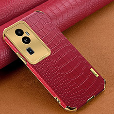 Soft Luxury Leather Snap On Case Cover XD1 for Oppo Reno10 Pro+ Plus 5G Red