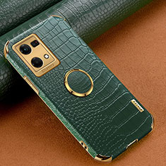 Soft Luxury Leather Snap On Case Cover XD1 for Oppo Reno7 4G Green