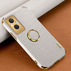 Soft Luxury Leather Snap On Case Cover XD1 for Oppo Reno7 Z 5G White
