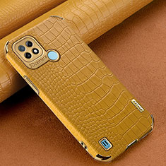 Soft Luxury Leather Snap On Case Cover XD1 for Realme C21 Yellow