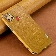 Soft Luxury Leather Snap On Case Cover XD1 for Realme C25 Yellow