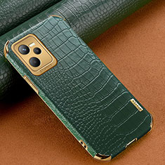 Soft Luxury Leather Snap On Case Cover XD1 for Realme C35 Green