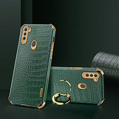 Soft Luxury Leather Snap On Case Cover XD1 for Samsung Galaxy A11 Green