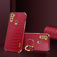 Soft Luxury Leather Snap On Case Cover XD1 for Samsung Galaxy A11 Red