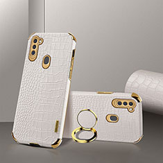 Soft Luxury Leather Snap On Case Cover XD1 for Samsung Galaxy A11 White