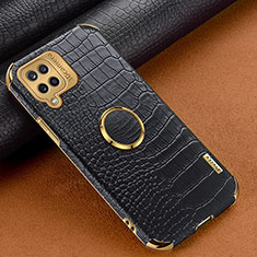 Soft Luxury Leather Snap On Case Cover XD1 for Samsung Galaxy A12 Nacho Black