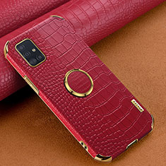 Soft Luxury Leather Snap On Case Cover XD1 for Samsung Galaxy A51 4G Red
