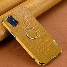 Soft Luxury Leather Snap On Case Cover XD1 for Samsung Galaxy A51 4G Yellow