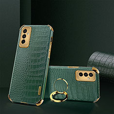 Soft Luxury Leather Snap On Case Cover XD1 for Samsung Galaxy F23 5G Green
