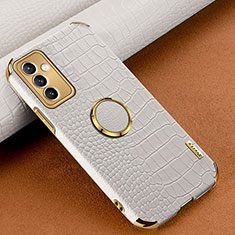 Soft Luxury Leather Snap On Case Cover XD1 for Samsung Galaxy M14 5G White