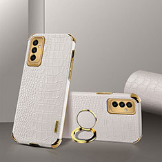 Soft Luxury Leather Snap On Case Cover XD1 for Samsung Galaxy M23 5G White