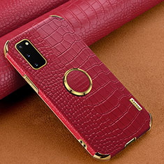 Soft Luxury Leather Snap On Case Cover XD1 for Samsung Galaxy S20 5G Red