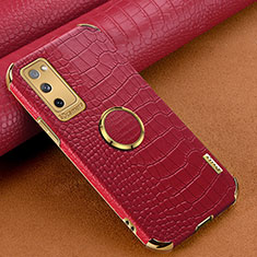 Soft Luxury Leather Snap On Case Cover XD1 for Samsung Galaxy S20 FE 5G Red