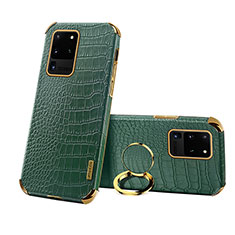Soft Luxury Leather Snap On Case Cover XD1 for Samsung Galaxy S20 Ultra 5G Green