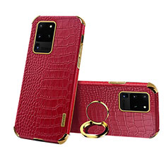 Soft Luxury Leather Snap On Case Cover XD1 for Samsung Galaxy S20 Ultra 5G Red