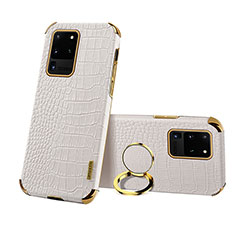 Soft Luxury Leather Snap On Case Cover XD1 for Samsung Galaxy S20 Ultra 5G White