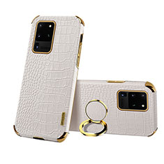 Soft Luxury Leather Snap On Case Cover XD1 for Samsung Galaxy S20 Ultra White