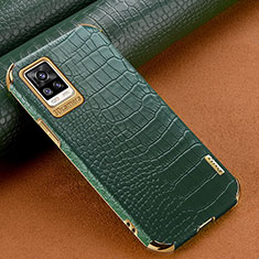 Soft Luxury Leather Snap On Case Cover XD1 for Vivo V20 Green