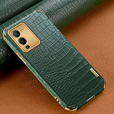 Soft Luxury Leather Snap On Case Cover XD1 for Vivo V25 Pro 5G Green