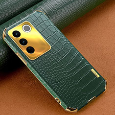 Soft Luxury Leather Snap On Case Cover XD1 for Vivo V27 Pro 5G Green
