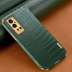 Soft Luxury Leather Snap On Case Cover XD1 for Vivo X60 Pro+ Plus 5G Green