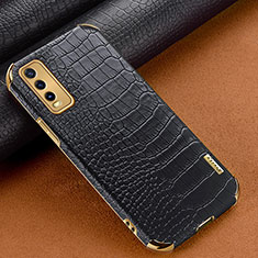 Soft Luxury Leather Snap On Case Cover XD1 for Vivo Y12s Black