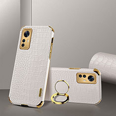 Soft Luxury Leather Snap On Case Cover XD1 for Xiaomi Mi 12T Pro 5G White