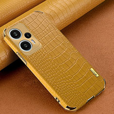 Soft Luxury Leather Snap On Case Cover XD1 for Xiaomi Poco F5 5G Yellow