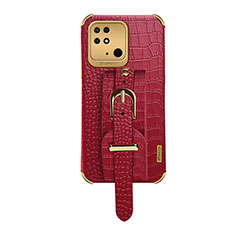 Soft Luxury Leather Snap On Case Cover XD1 for Xiaomi Redmi 10C 4G Red