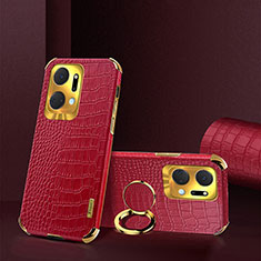 Soft Luxury Leather Snap On Case Cover XD2 for Huawei Honor X7a Red