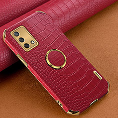 Soft Luxury Leather Snap On Case Cover XD2 for Oppo A74 4G Red