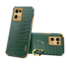 Soft Luxury Leather Snap On Case Cover XD2 for Oppo F21 Pro 4G Green