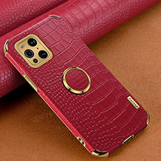 Soft Luxury Leather Snap On Case Cover XD2 for Oppo Find X3 5G Red